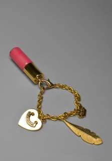 JUICY COUTURE Berry Lip Gloss Wand & Charm in Gold  