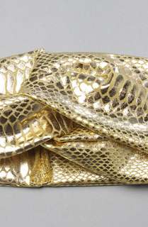 Gold Saturn The Metallic Snakeskin Turband in GoldExclusive 