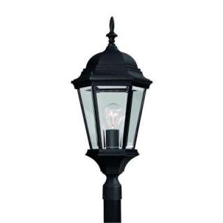   Lighting WelbourneCollection Textured Black 1 light Post Lantern