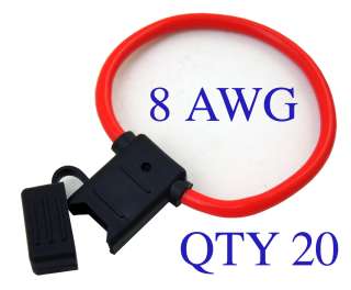 QTY 20 PK ATC blade 8 GAUGE INLINE FUSE HOLDERS holder  