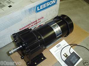 LEESON AC GEARHEAD MOTOR #M1145033.00 115/230VAC 60HZ. 60/50RPM 219IN 