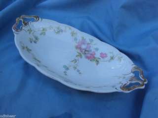 Antique Handpainted Porcelain DISH RC BAVARIA IRIS  