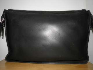 Coach Black Leather Full Flap Messenger Briefcase 5206 EUC Brief 