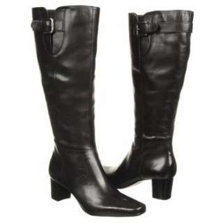 Womens Bandolino Ariston Wide Calf Black Leather Shoes 