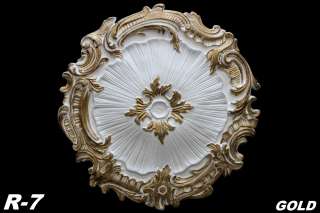 Deckenrosette Rosette Stuck Stuckrosette 40 cm R 7 GOLD  