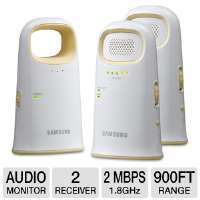 Samsung SEW 2002 Wireless Baby Audio Monitor   2 Receievers, 1.8Ghz, 2 