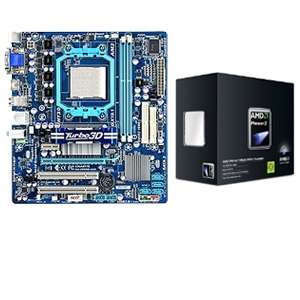 Gigabyte GA 880GM D2H Socket AM3 Motherboard and AMD Phenom II X4 955 