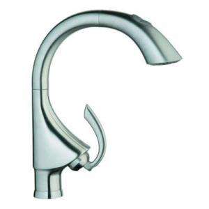 GROHE K4 Single Handle Pull Out Sprayer Kitchen Faucet in Stainless 