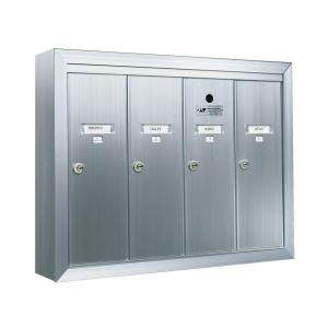 Florence 1250 Vertical Series Surface Mount 4 Compartment Mailbox 