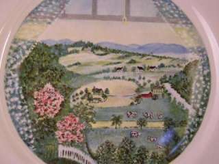 GRANDMA MOSES HOOSICK VALLEY FROM THE WINDOW PLATE  
