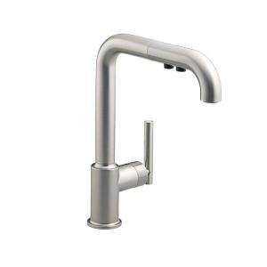 KOHLER Purist Primary Pullout Kitchen Faucet in Vibrant Stainless K 