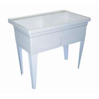 Crane Laundry Tub 40 X 24 Floor Mounted, White FLTDII100 at The Home 