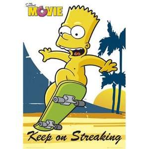 Poster Bart Simpson nackt   schockiert (Streaking)   Maxiposter 