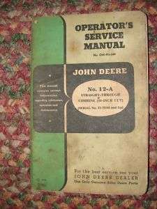 John Deere Op Service Manual Straight Combine OM H3 349  