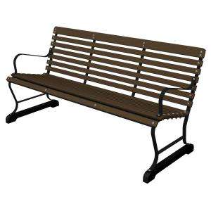 Ivy Terrace 60 In. Black and Teak Bench IVB60FBLTE  