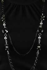 121AVENUE   Gorgeous Lined Necklace Top Black 1X NEW  