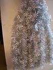 15 FT SILVER TINSEL WITH WHITE SNOWFLAKES GARLAND CHRISTMAS DECORATION