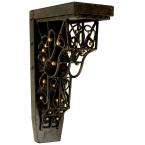   in. x 13 in. x 7 3/4 in. Gilded Iron Metal Decorative Chateau Corbel