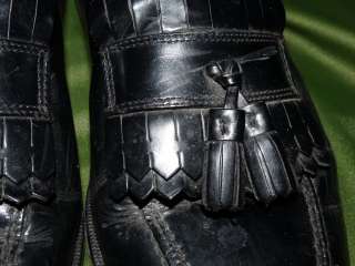 Men;s Vtg Dress Shoes BOSTONIAN CLASSICS Loafers 9 M Black Tassels 