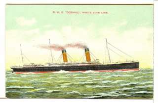 RMS Oceanic   White Star Line   1920s Postcard  