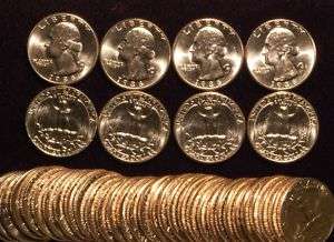 1986 D BU Washington Quarter roll ( 40 bu coins )  