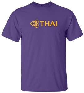 Thai Airways Vintage Logo Thai Airline Aviation T Shirt  