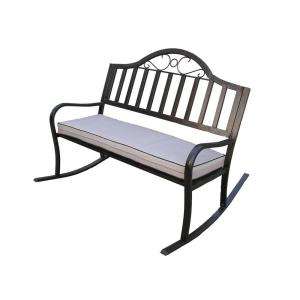 Oakland Living Rochester Rocking Patio Bench with Cushion 6125 2 HB at 