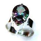 Hand Made Mystic Topaz Sterling Silver Ring  