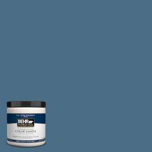 BEHR Premium Plus 8 oz. Neptune Blue Interior/Exterior Paint Tester 