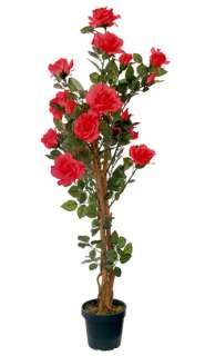 Rosenbaum 1,20m rot Kunstrosen künstlicher Rosenbaum sehr edel  
