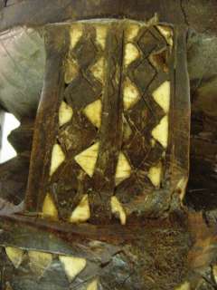 Antique BEDOUIN MIHBAJ Wood & Inlaid Bone Mortar w Pestle, Coffee 