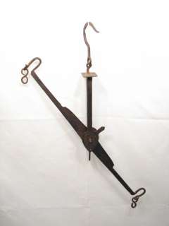   HAND FORGED WROUGHT IRON HANGING SCALE TOOL BLACKSMITH PRIMITIVE FARM