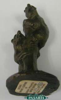 Siggy Puchta Signed Bronze Sculpture Of Cubs At Play  