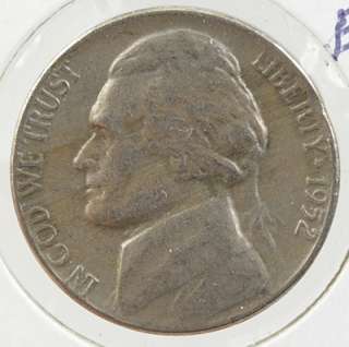 1952 JEFFERSON NICKEL 200 POSITION CLIPPED PLANCHET MINT ERROR COIN 