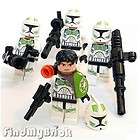 SW146G x4 Lego Star Wars 4x Green Clone Commander Troop