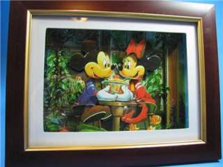 Disney Mickey Minnie Mouse Shadow Box 2D Ice Cream Shop  