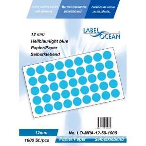   farbige Klebepunkte), hellblau von LabelOcean (R), LO MPA 12 50 1000