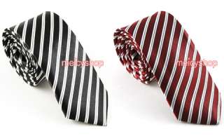 Lot of 3 PCS Stripe Emo Necktie Punk Skinny Slim 2 Tie  