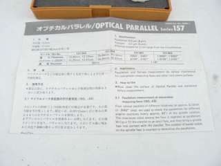 PC. MITUTOYO OPTICAL PARALLEL SET 157 901 OP 1  