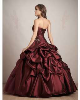 Burgundy Quinceanera Dress prom Dress Stock size 6 16  