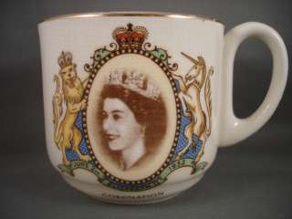 Coronation Commemorative Cup Queen Elizabeth II Memorabilia British 
