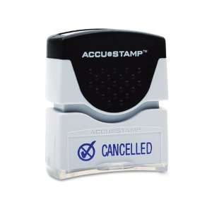  AccuStamp Pre Inked Message Stamp, CANCELLED, Blue, GSA 