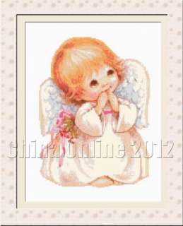 ADORABLE BABY ANGEL   counted cross stitch kit  