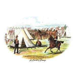  Exclusive By Buyenlarge A Cavalry Camp 12x18 Giclee on 