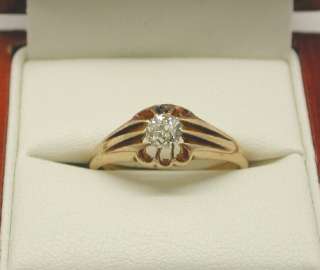 Lovely Edwardian 18ct Gold & Diamond Solitaire Ring  