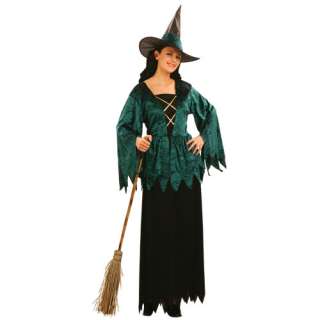 New Emerald Witch Ladies Fancy Dress Halloween Costume  