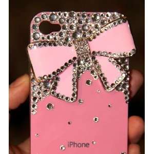  Bling Bling iPhone 4G/4S Crystal Diamond Bow Tie Pattern 