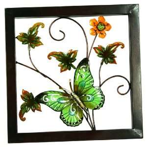  Link Direct A03849/2 UPS Metal Green Flower With Butterfly 