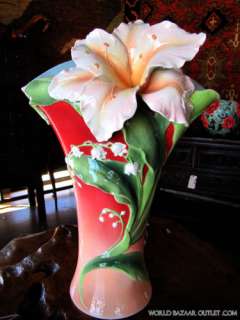 FZ02360 Franz porcelain Lily of the valley flower vase LTD Edition 