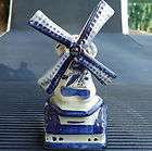 Moulin de Hollande Miniature Porcelaine Delft Décor Mai